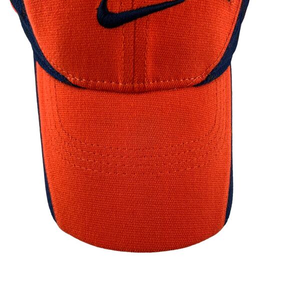 New Nike University of Virginia UVA Baseball Cap Orange Wool Blend Men’s M L - Picture 4 of 8
